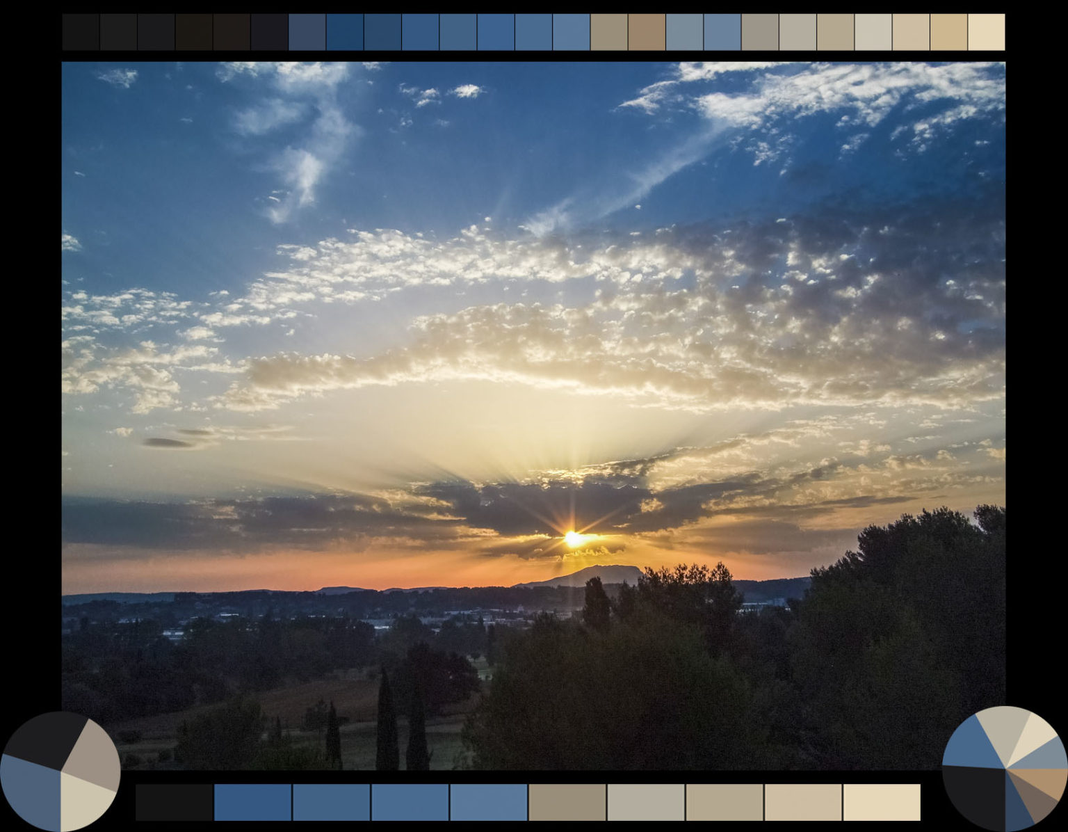 Sonnenaufgang Aix en Provence, Montagne Saint-Victoire