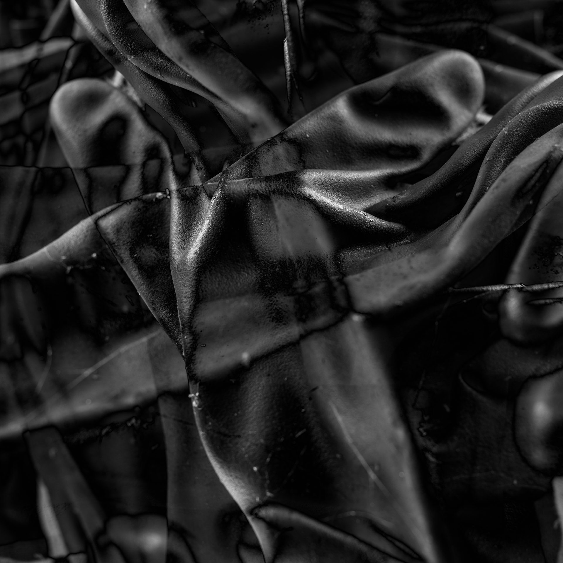 Schwarze Gummihandschuhe